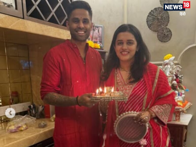Karwa Chauth 2025, Karwa Chauth, Suryakumar Yadav, Devisha Shetty Karwa Chauth, Suresh Raina, Priyanka Choudhary raina Karwa Chauth, Suryakumar Yadav Devisha Shetty Karwa Chauth, cricketers celebrates Karwa Chauth, सूर्यकुमार यादव, सुरेश रैना, देविशा शेट्टी