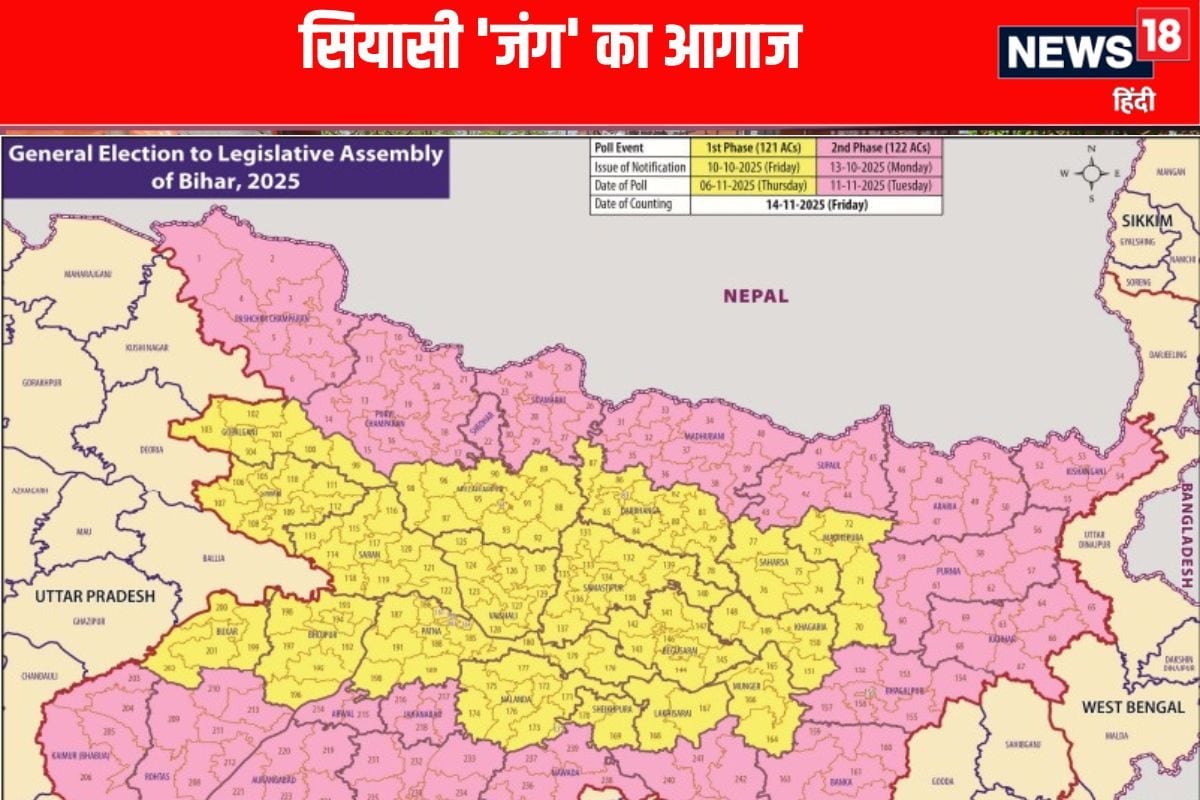 बिहार की सभी 243 विधानसभा सीटों पर कब होगी वोटिंग और किस दिन आएगा रिजल्ट