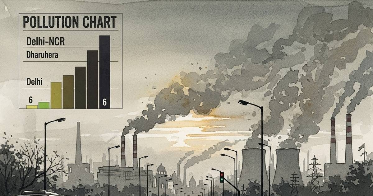 पॉल्‍यूशन में टॉप पर NCR, धारूहेड़ा की हालत सबसे खराब, दिल्‍ली का छठवां नंबर