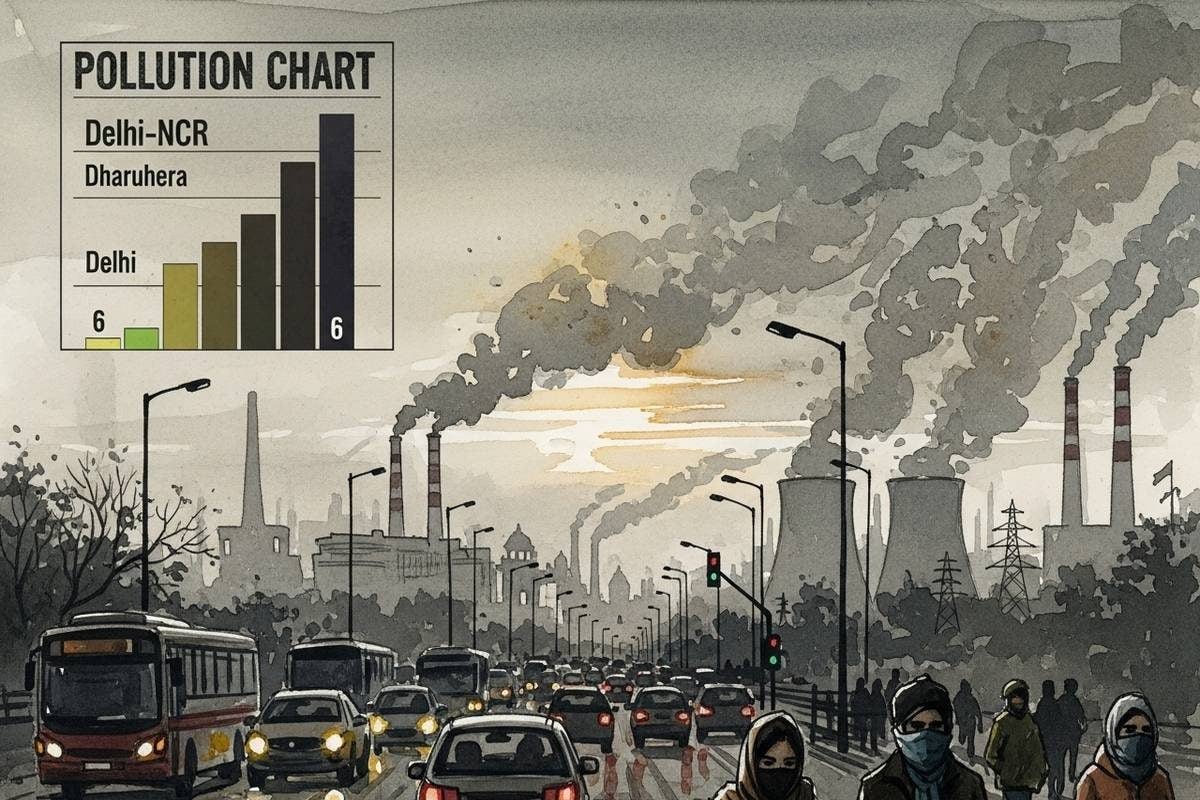 पॉल्‍यूशन में टॉप पर NCR धारूहेड़ा की हालत सबसे खराब दिल्‍ली का छठवां नंबर