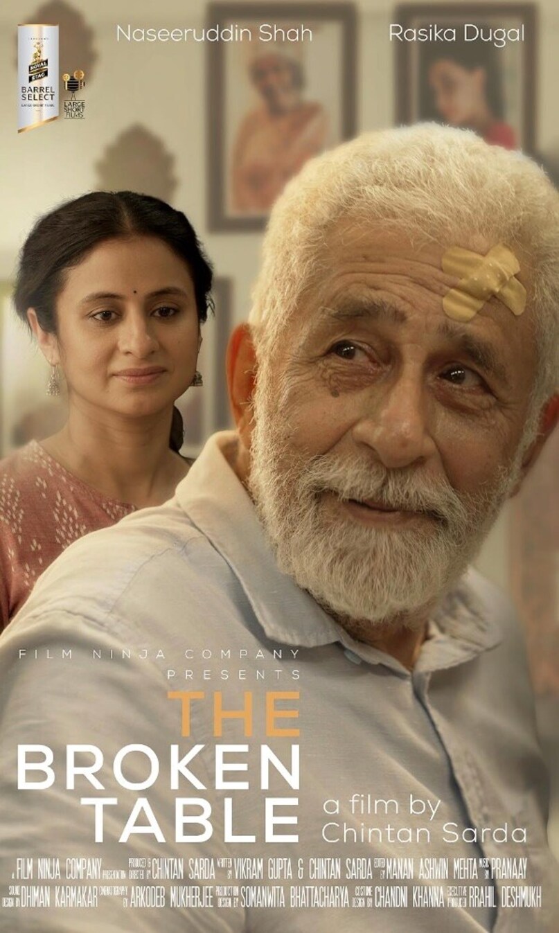 द ब्रोकन टेबल: नसीरुद्दीन शाह और रसिका दुग्गल अभिनीत, यह फिल्म प्यार, हानि और स्वीकृति के बारे में है. 2023 की भारतीय शॉर्ट फिल्म एक प्यार और विश्वास की कहानी है.