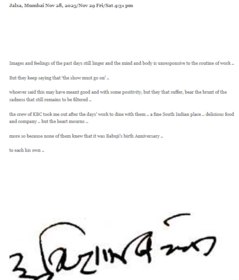 Amitabh bachchan blog