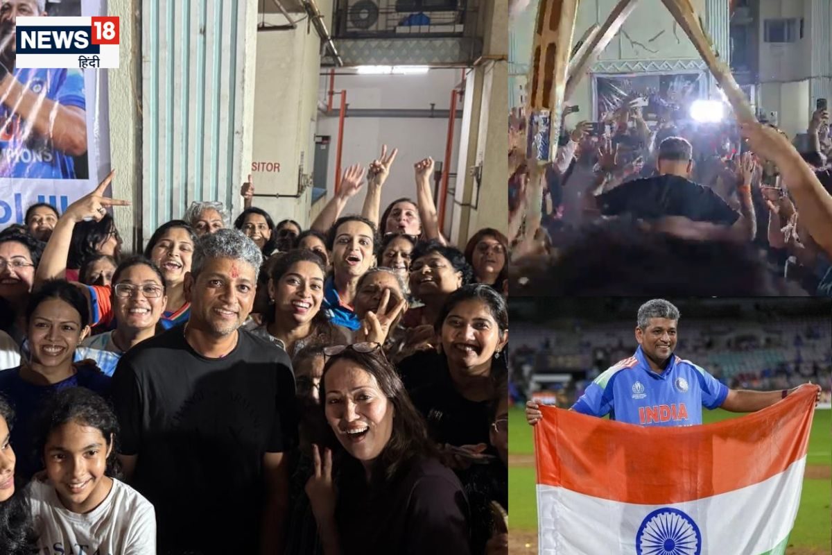 महिलाओं से घिरे कोच अमोल, पड़ोसियों ने सिर आंखों पर बिठाया, घर लौटने पर वेलकम