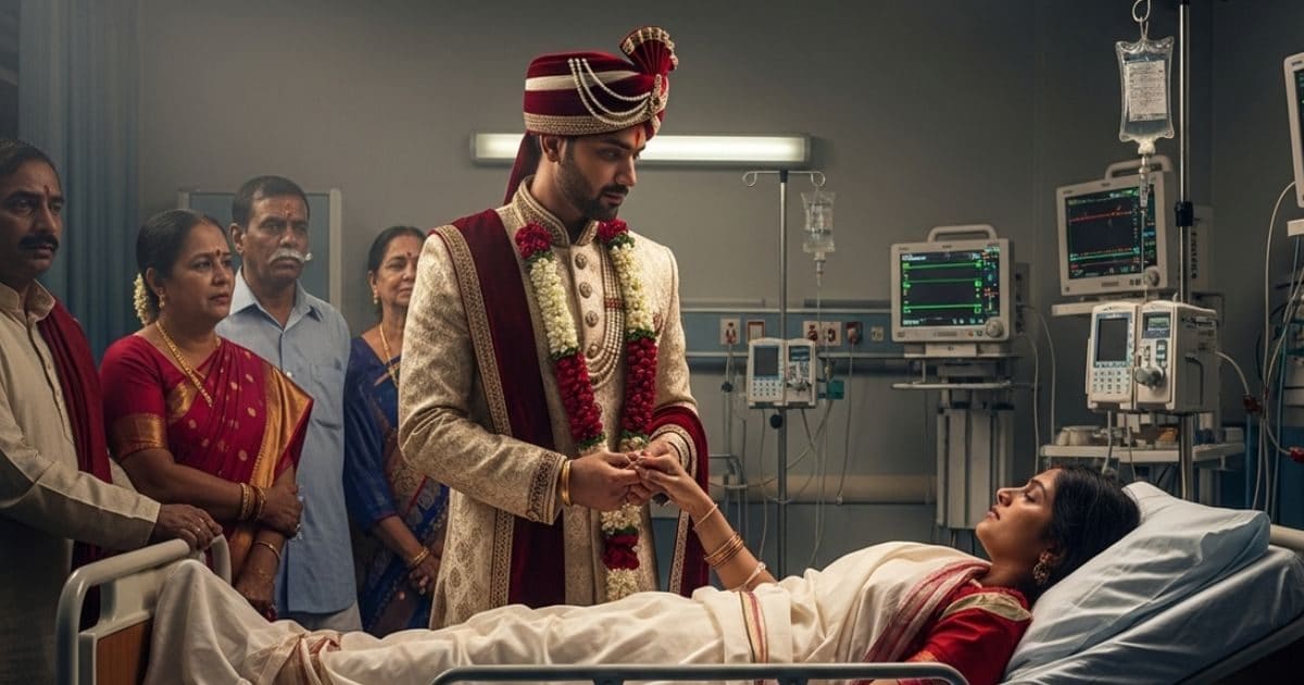 अस्पताल में स्ट्रेचर पर थी लड़की, तभी आया लड़का और बांध दिया मंगलसूत्र