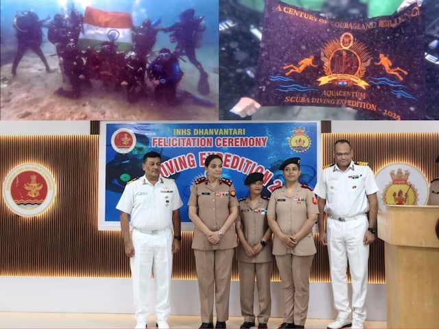 मिलिट्री नर्सिंग सर्विस शताब्दी वर्ष, महिला सैनिकों ने समुद्र मे लहराया तिरंगा मिलिट्री नर्सिंग सर्विस शताब्दी वर्ष, महिला सैनिकों ने समुद्र मे लहराया तिरंगा