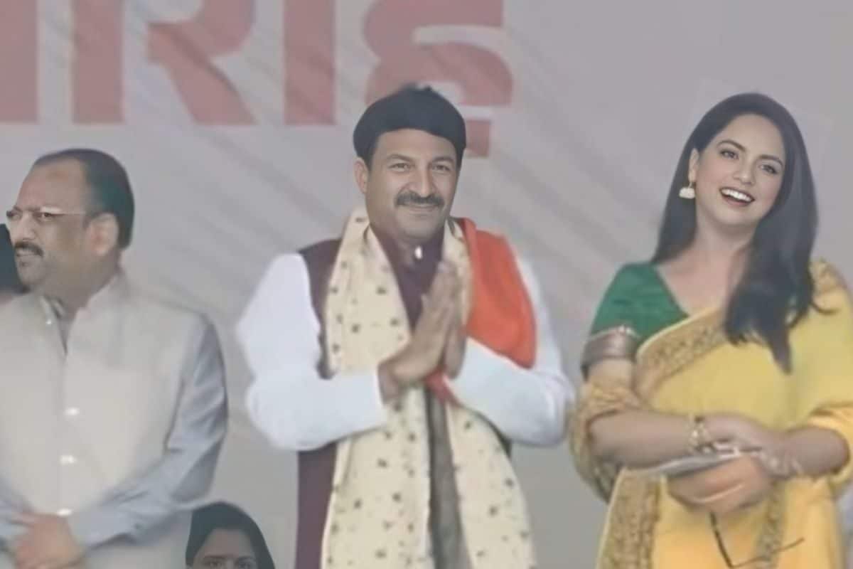 मनोज तिवारी के साथ ये कौन सी हीरोइन जो CM नीतीश के शपथ में बिखेर रही थी जलवा