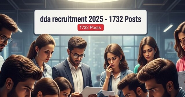 DDA ने 1732 पदों पर निकाली बंपर भर्तियां, कल आवेदन का आखिरी मौका, जानें ...