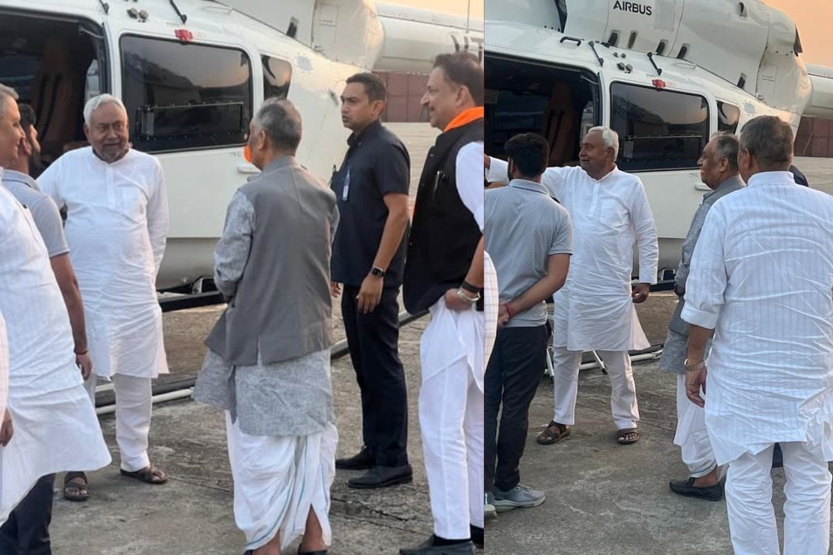 कौन है यह शख्स जो सीएम नीतीश के सामने धोती-कुर्ता पहने खड़ा है