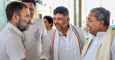 डीके शिवकुमार और सिद्दारमैया ने राहुल गांधी से मुलाकात की है.