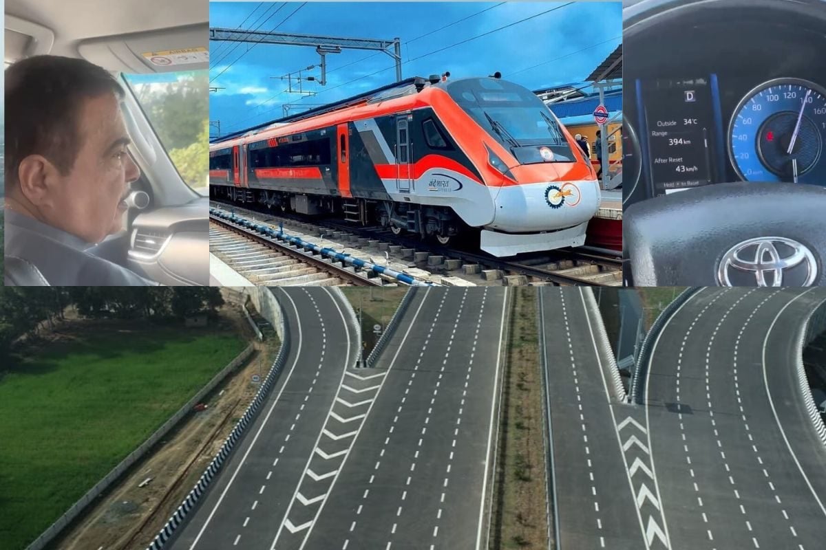 इस एक्सप्रेसवे पर गडकरी की गाड़ी दौड़ी वंदे भारत की स्पीड से लोगों ने कहा