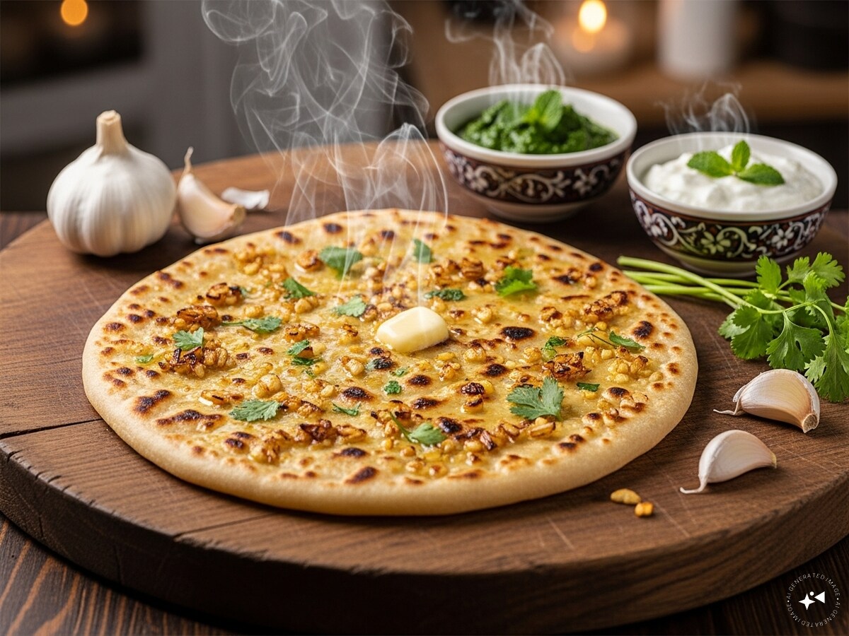 Garlic paratha recipe
