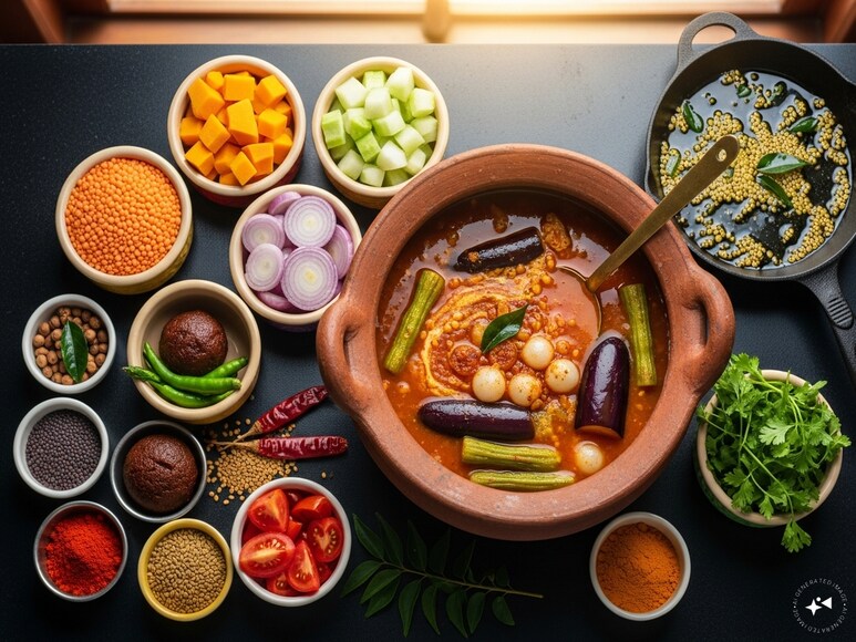 Hotel style sambar recipe