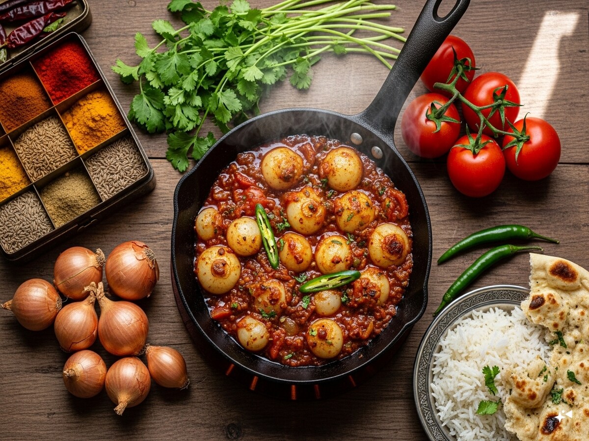 Spicy whole onion curry Spicy whole onion curry