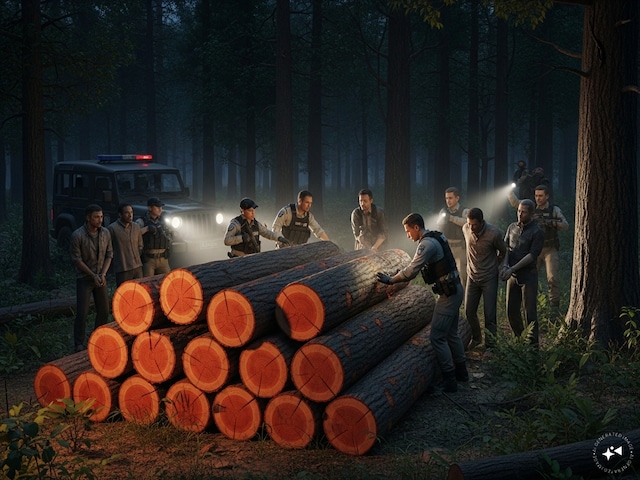 20 लाल चंदन के लट्ठे, 9 गिरफ्तार, 'पुष्पा' गैंग का सिंडिकेट ध्वस्त