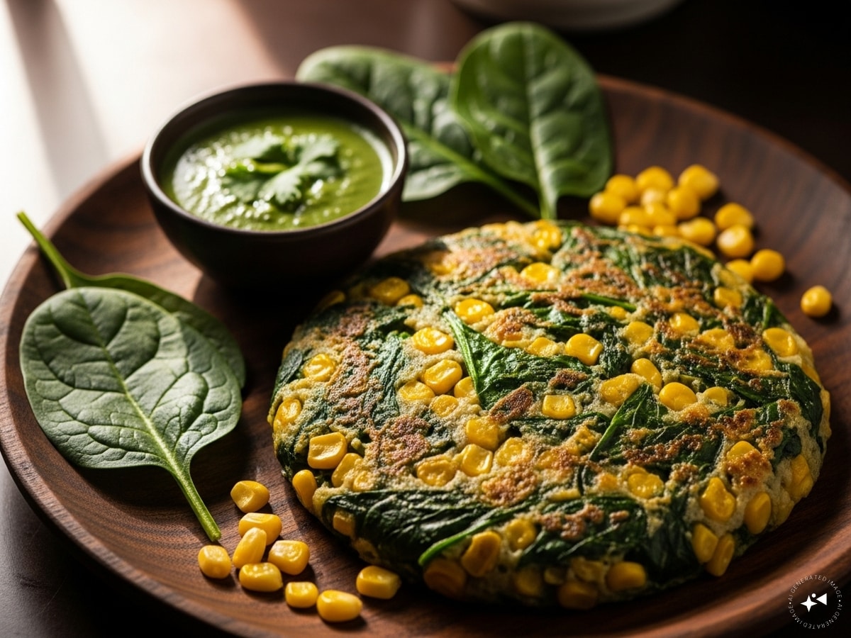 Spinach corn chilla recipe Spinach corn chilla recipe