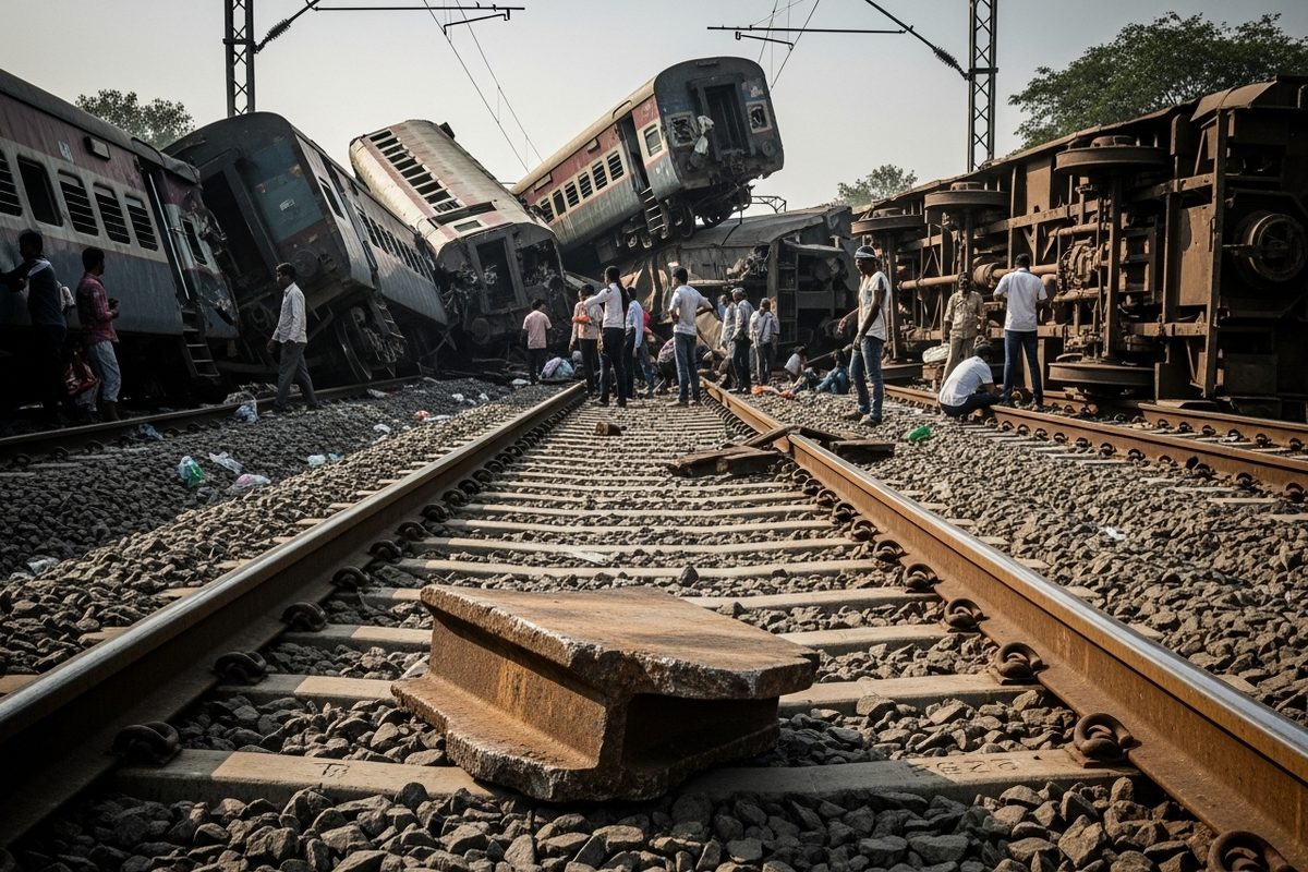 106KM की स्‍पीड से दौड़ रही थी ट्रेन तभी कोच का लोहा बना काल और बिछीं लाशें