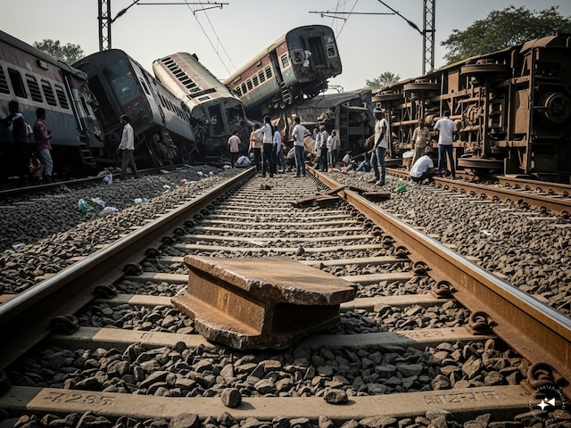रात में ट्रेन स्‍पीड से दौड़ रही थी, कोच से टूटकर गिरा लोहा बना काल और फिर...
