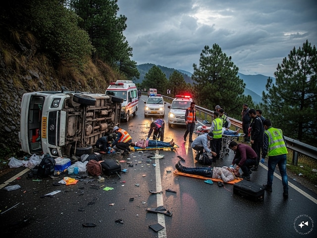 ट्रैवलर पलटने से 29 घायल, 16 की हालत गंभीर ट्रैवलर पलटने से 29 घायल, 16 की हालत गंभीर