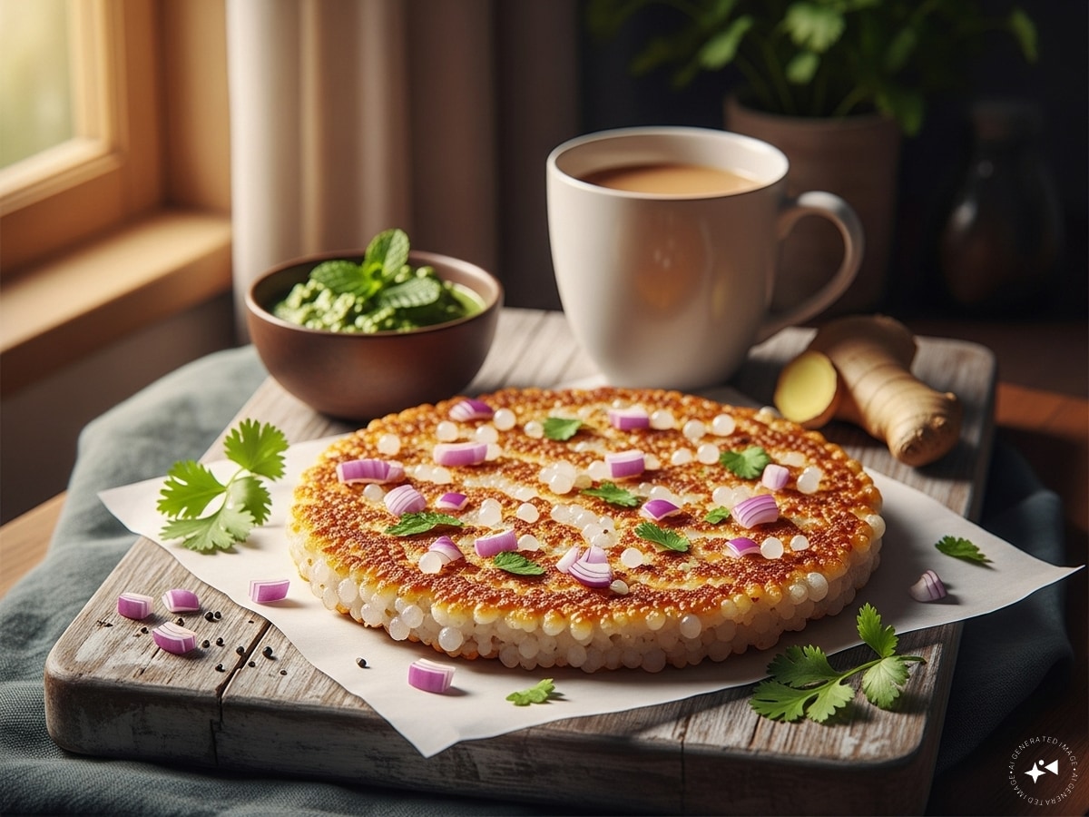 Sabudana Onion Chilla Recipe