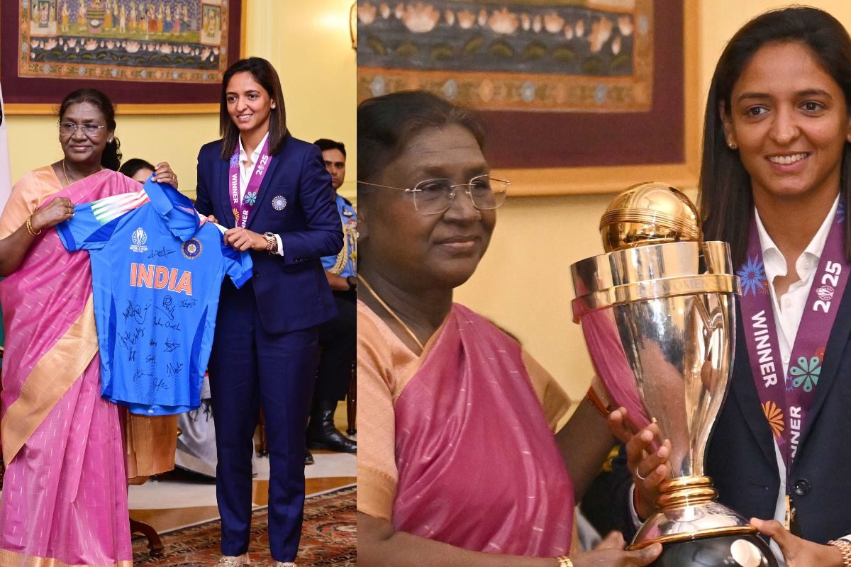 राष्ट्रपति मुर्मू से मिली वर्ल्ड चैंपियन टीम हरमनप्रीत ने दी वर्ल्ड कप जर्स