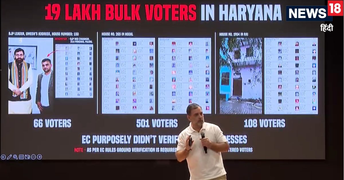 Live: राहुल ने हरियाणा ने 25 लाख वोटों की चोरी का लगाया आरोप, EC का आया जवाब