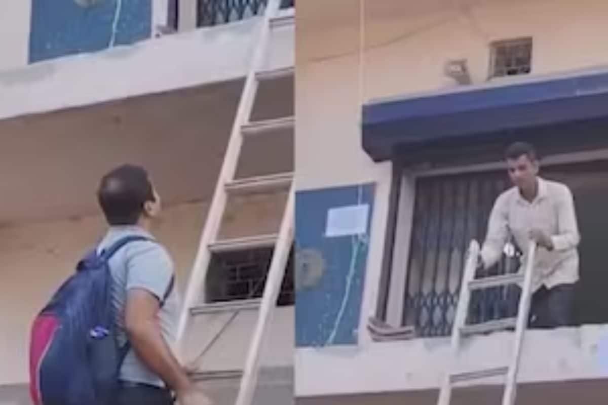 SBI बैंक का नया जुगाड़ सीढ़ियों पर चला बुलडोजर तो करना पड़ा ये काम