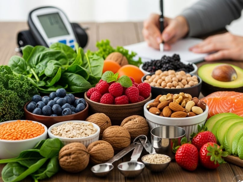 डायबिटीज को जल्द काबू न किया गया तो ये शरीर को खोखला तक कर देती है. बेशक ये बीमारी घातक है, लेकिन हेल्दी फूड के साथ एक्सरसाइज की मदद से इसपर काबू पाया जा सकता है. शुगर लेवल को काबू करने का दावा करने वाली कई दवाएं बाजार में उपलब्ध हैं, लेकिन क्या आप जानते हैं कुछ हेल्दी फूड भी शुगर लेवल को कंट्रोल कर सकती हैं.  (Image- AI)