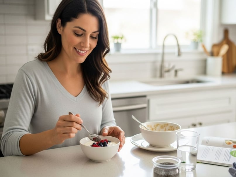 चिया सीड्स: चिया सीड्स में कैफीन एसिड मायरिकेटिन नाम के तत्व पाए जाते हैं, जो डाइबिटीज के जोखिम से लड़ने में कारगर माने जाते हैं. बता दें कि, चिया सीड्स में कई पोषक तत्वों के साथ एंटी ऑक्सीडेंट्स के गुण मौजूद होते हैं. ये डायबिटीज समेत कई बीमारियों को काबू करने के लिए अच्छे माने जाते हैं.  (Image- AI)