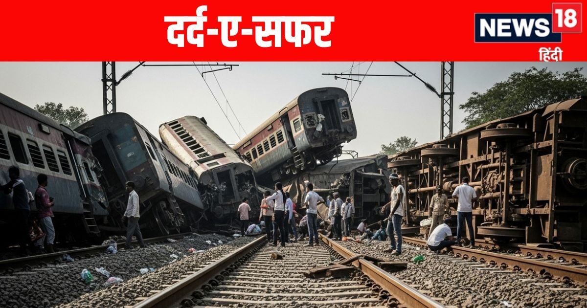 106KM की स्‍पीड से दौड़ रही थी ट्रेन, तभी कोच का लोहा बना काल और बिछीं लाशें