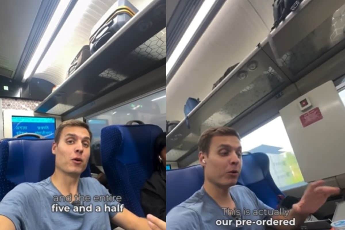 वंदे भारत में चढ़ा विदेशी शख्स बाथरूम तक का बनाया वीडियोअब नजारे लोग दंग