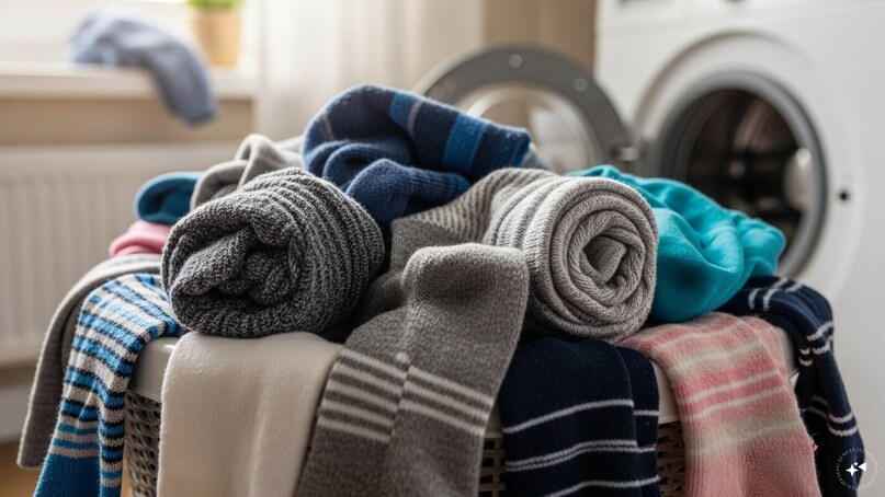 મોજાં કેવી રીતે ધોવા? : બધી ગંદકી અને પરસેવો દૂર કરવા માટે મોજાં અંદરથી ધોઈ લો. ગરમ પાણીમાં (લગભગ 60°C) ધોવા બેસ્ટ માનવામાં આવે છે. આ બેક્ટેરિયા અને ફૂગનો નાશ કરે છે. જો તમે ઠંડા કે સામાન્ય પાણીમાં ધોતા હોવ, તો મોજાંને તડકામાં સારી રીતે સૂકવી લો અથવા પછી તેને હળવી ગરમ ઇસ્ત્રી કરી લો.