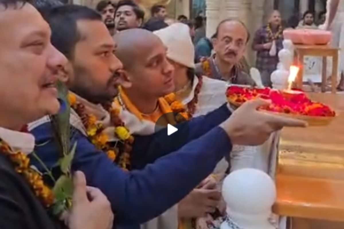 भगवान श्रीकृष्ण की शरण में पहुंचे निशांत कुमार, देखिए पटना के इस्कॉन टेंपल का VIDEO