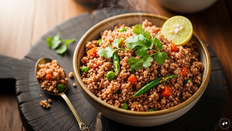 Ragi Upma: Ragi upma combines the goodness of finger millet with vegetables and spices. Served hot, it’s a filling, warming meal that works well for breakfast or dinner.