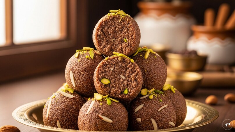 Ragi Ladoo: Made with ragi flour, jaggery, and ghee, ragi ladoos are energy-boosting winter treats. They provide warmth and nutrition while satisfying sweet cravings naturally.