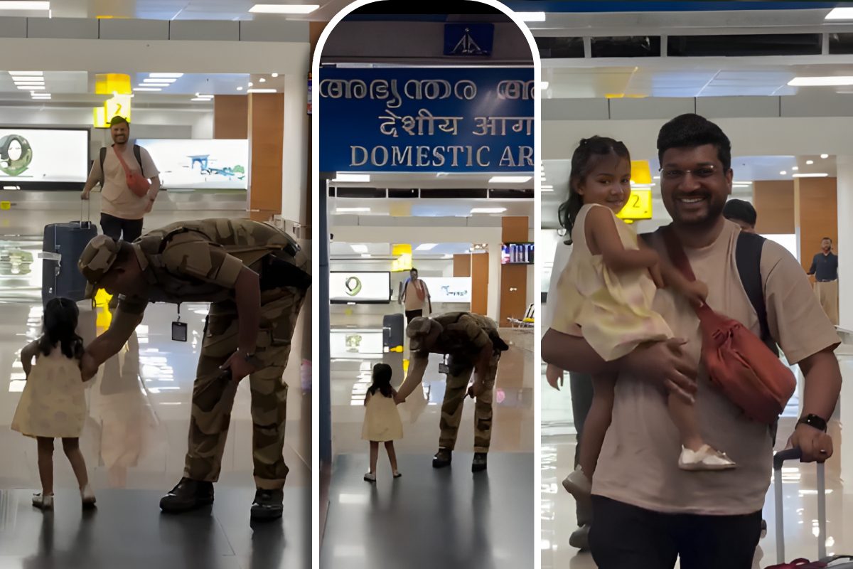 एयरपोर्ट: पिता से मिलने दौड़ी बेटी तो नियमों की मझधार में फंसा CISF जवान फिर