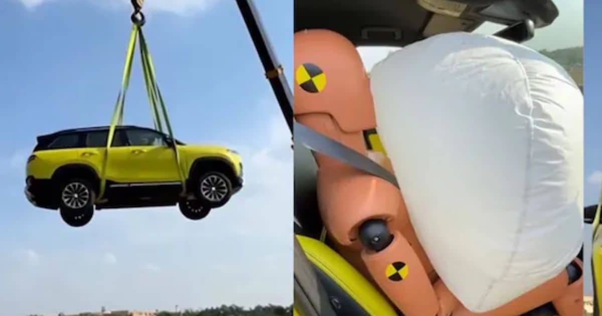 VIDEO: What happened when Tata Sierra was dropped from 50 feet? Video of crash test going viral