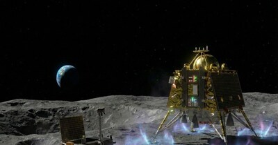 सूरज और पृथ्वी की 'जंग' का मैदान बना चांद, चंद्रयान-3 ने खोजा प्लाज्मा का रहस्य (AI Generated Image)