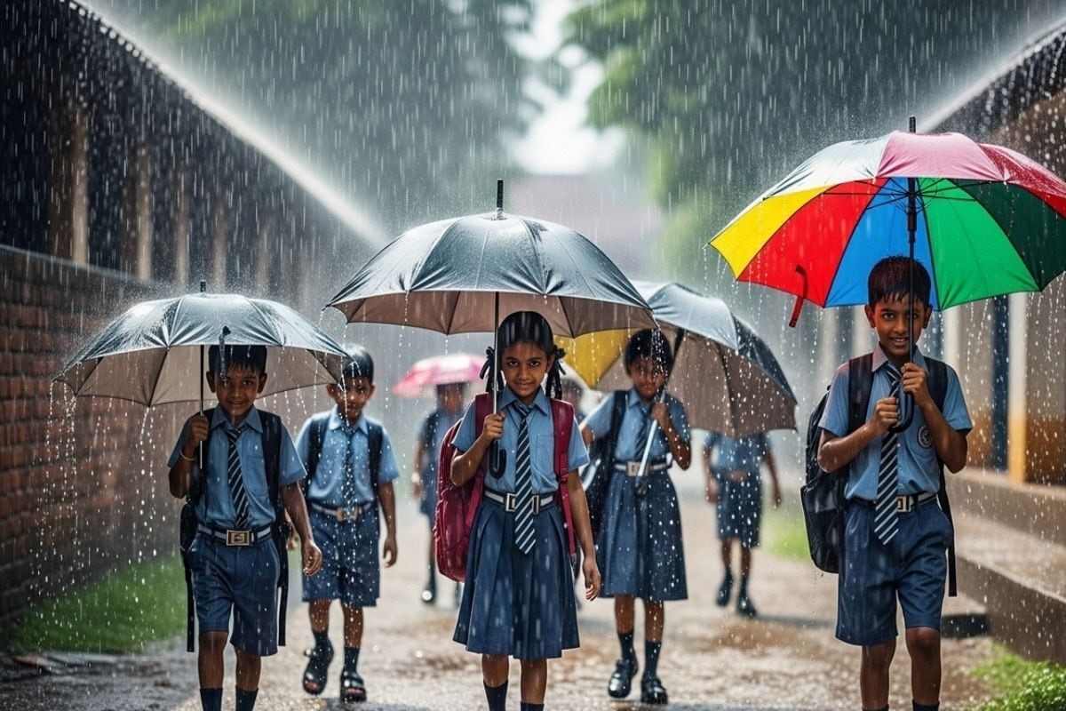 भारत में अभी भी साइक्लोन दितवाह का असर भारी बारिश स्कूल-कॉलेज में छुट्टी