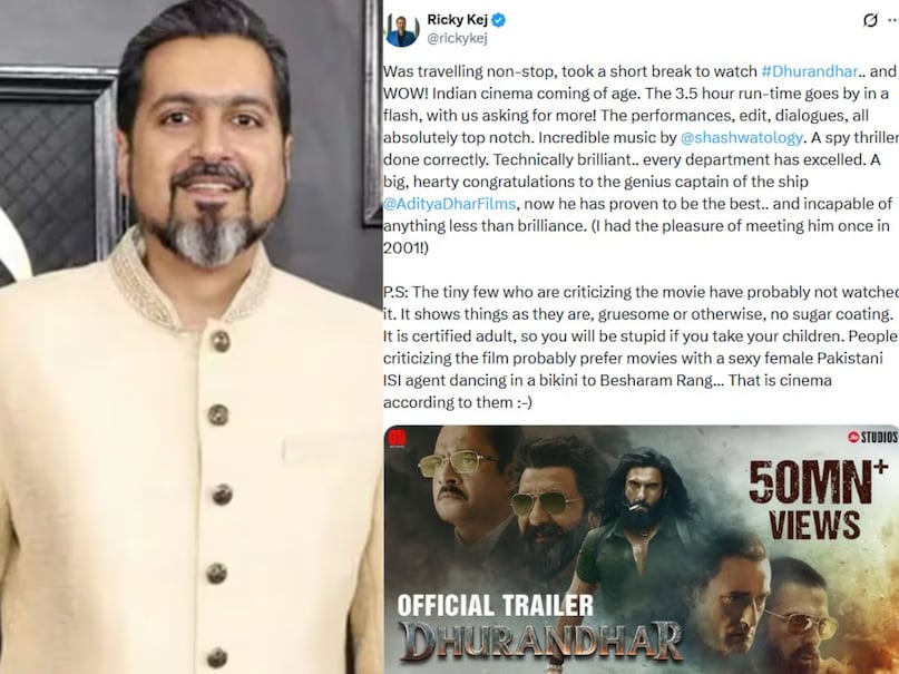 Dhurandhar, Pathaan, Ricky Kej, Dhurandhar collection, Ricky Kej praises Dhurandhar, Ricky Kej slams Pathaan, Shah Rukh Khan Pathaan, Deepika Padukone song besharam rang, 