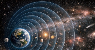 धरती की आवाज कितनी दूर तक पहुंची? अंतरिक्ष में भटकतीं रेडियो तरंगें (AI Image)