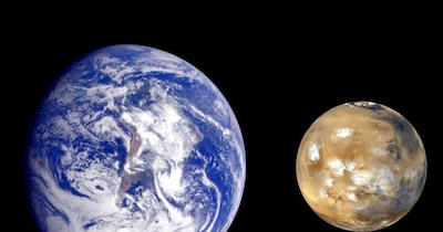 पृथ्वी और मंगल पर समय की रफ्तार अलग-अलग है क्योंकि दोनों का गुरुत्वाकर्षण जुदा है. एक नई स्टडी आइंस्टीन की रिलेटिविटी थ्योरी में की गई इसी भविष्यवाणी को कन्फर्म करती है. (Photo: NASA/JPL)