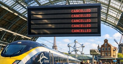 लंदन से यूरोपीय शहरों की ट्रेनें बंद करनी पड़ी हैं. (Image:AI)