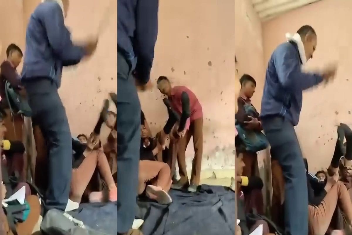 गले में गमछा और हाथों में डंडा टीचर ने बच्चे को दी ‘तालिबानी सजा!