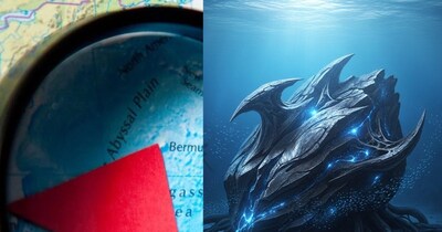 बरमूडा ट्रायंगल के नीचे मिली रहस्यमयी विशालकाय चट्टान (AI Photo)