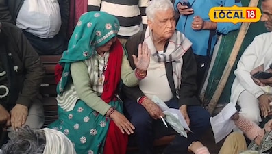 मंत्री डॉ किरोड़ी लाल मीणा के साथ शिकायत करता महिला 