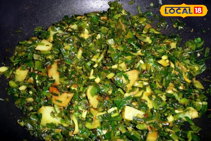 लहसुन का साग 