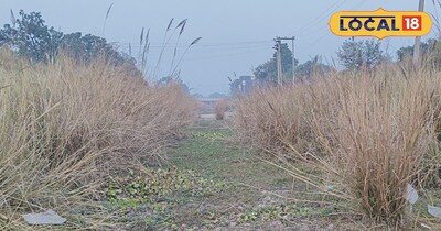 सुखी पड़ी नहर 