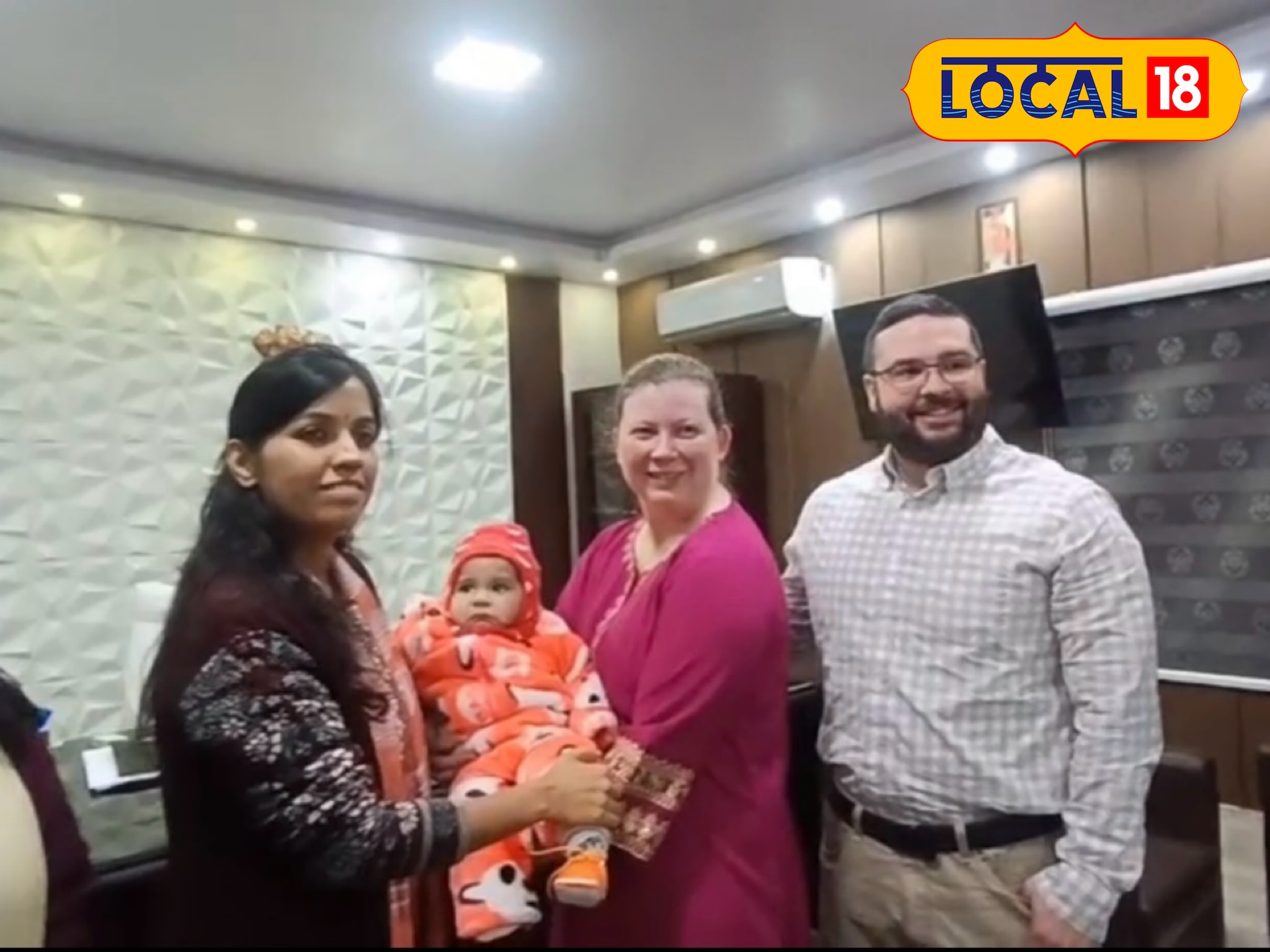 विदेश में रहेगी रोहतास में रह रही एक साल की मानवी, अमेरिकी दंपत्ति ने लिया गोद