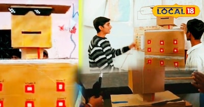 सृजन कार्यक्रम में ग्यारवीं के छात्रों का रोबोट बना आकर्षण का केंद्र<br><br>