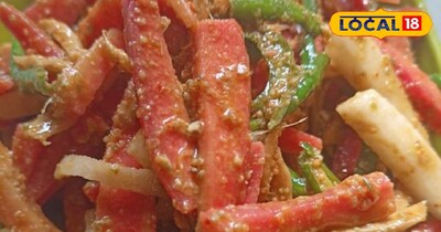 गाजर मूली अदरक और हरी मिर्च का स्वादिष्ट अचार 